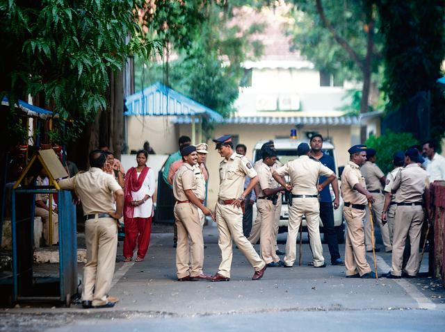 Increased security inside Byculla women’s jail after Indrani Mukerjea was discharged from JJ Hospital on Tuesday. (Kunal Patil/HT photo)