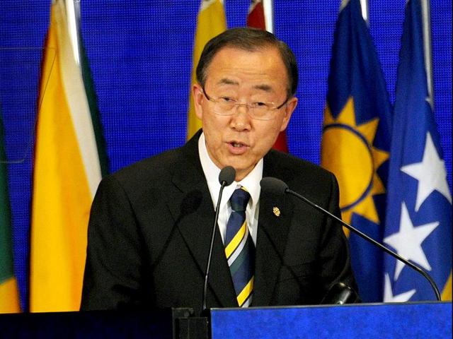 UN secretary general Ban Ki-moon . (AFP) UN secretary general Ban Ki-moon . (AFP)