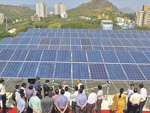 Solar power will be among the biggest contributors to enhanced green power in the country. (HT Photo/Praful Gangurde) (HT File Photo) Solar power will be among the biggest contributors to enhanced green power in the country. (HT Photo/Praful Gangurde) (HT File Photo)