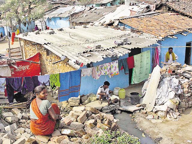 The Centre-sponsored ‘Housing for All’ scheme aims at making 15 Jharkhand cities slum-free by 2022. (Diwakar Prasad/HT File Photo) The Centre-sponsored ‘Housing for All’ scheme aims at making 15 Jharkhand cities slum-free by 2022. (Diwakar Prasad/HT File Photo)