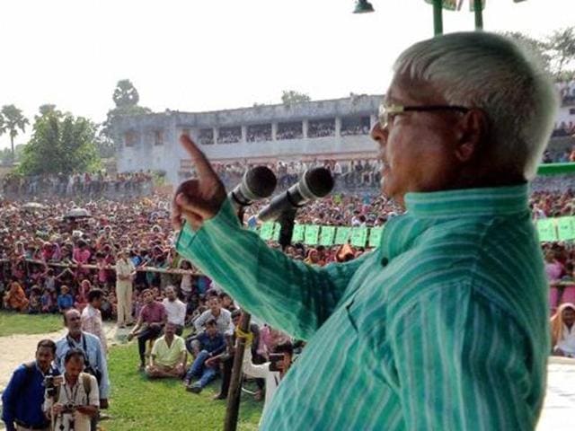 RJD Chief Lalu Prasad landed himself in hot water over his comment that Hindus also eat beef. (PTI Photo) RJD Chief Lalu Prasad landed himself in hot water over his comment that Hindus also eat beef. (PTI Photo)