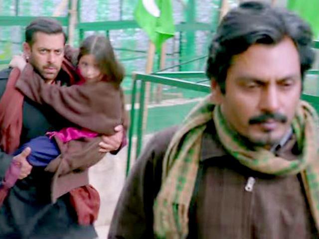 Salman Khan and Nawazuddin Siddiqui in a still from Bajrangi Bhaijaan.
