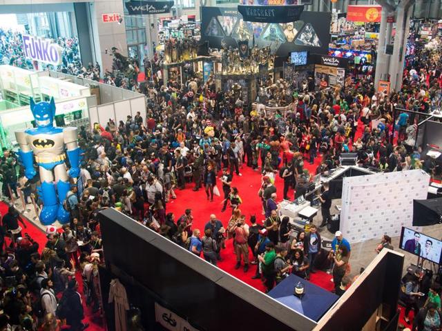 The main floor of the Javits Center is seen during the New York Comic Con. (AP)