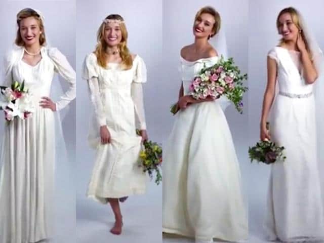 <p>A video showing the fashion of weddings gowns over the last century has gone viral gaining over 3 millions hits on social media since it was first uploaded on September 30.</p><p>The video was made by Mode.com and the idea for showcasing the gowns came from Mode's executive director Avelino Pombo.</p><p>Pombo told Reuters that the idea behind the video was to use the style of the dresses to highlight cultural change throughout the decades.</p><p>The video shows the model Lolly Howie being dressed in eleven gowns ranging from the more demure lace of the early 19th century right through to the huge satin and big hair of 80's and ending on a minimalist dress from 2015</p><p>At the end of the video another model comes on dressed as a groom and the pair leave together.</p>