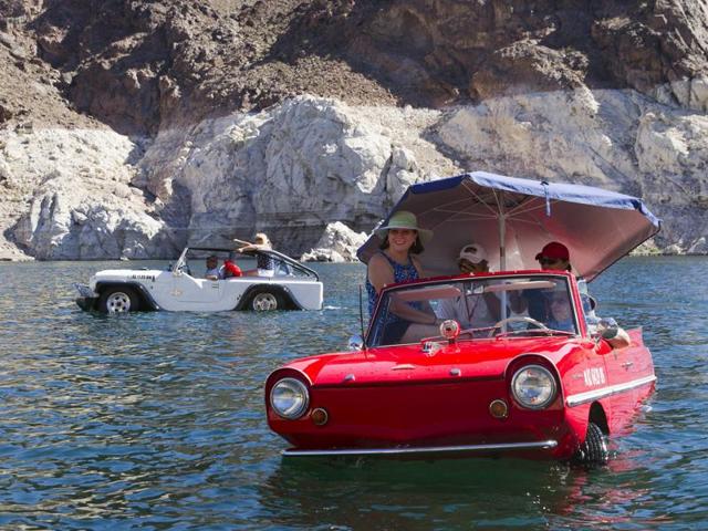 A Panther WaterCar floating in Lake Mead. (REUTERS)