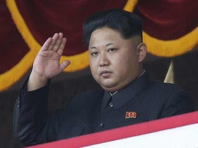 North Korean leader Kim Jong Un gestures as he watches a military parade in Pyongyang, North Korea on Saturday. (AP) North Korean leader Kim Jong Un gestures as he watches a military parade in Pyongyang, North Korea on Saturday. (AP)