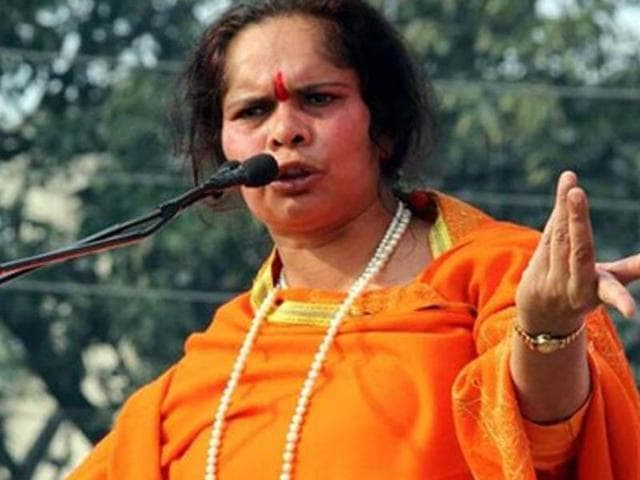 File photo of VHP leader Sadhvi Prachi . The Privileges Committee of Rajya Sabha has been asked to examine a complaint of opposition MPs against her for her controversial ‘terrorists in Parliament’ remarks. File photo of VHP leader Sadhvi Prachi . The Privileges Committee of Rajya Sabha has been asked to examine a complaint of opposition MPs against her for her controversial ‘terrorists in Parliament’ remarks.