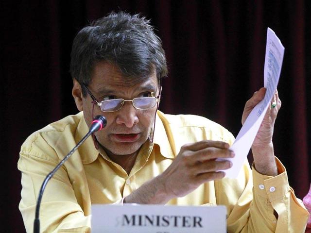Railways minister Suresh Prabhu during a press conference at Rail Bhavan. (Sanjeev Verma/ HT File Photo) Railways minister Suresh Prabhu during a press conference at Rail Bhavan. (Sanjeev Verma/ HT File Photo)
