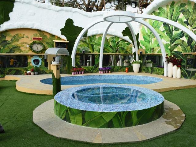 The striking swimming pool of the new Bigg Boss house. (Colors) 