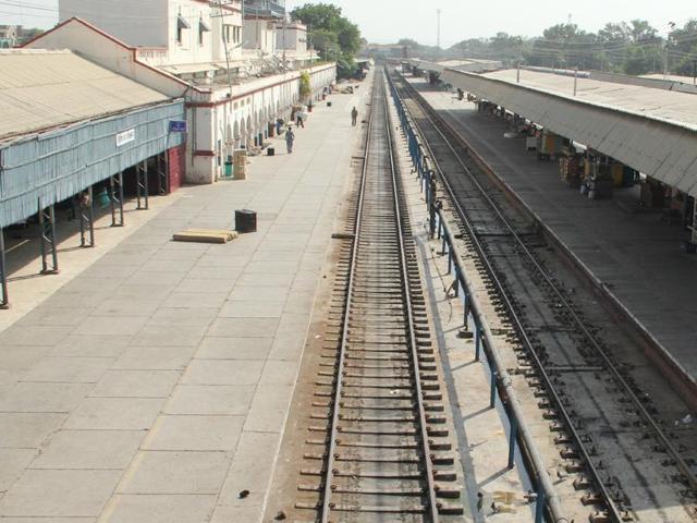 An empty railway station due to the ongoing farmers’ protest in Bathinda on Sunday. (Sanjeev Kumar/HT Photo) An empty railway station due to the ongoing farmers’ protest in Bathinda on Sunday. (Sanjeev Kumar/HT Photo)