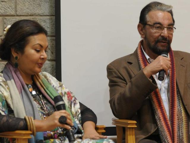Kabir Bedi during an interactive session at the Khuswant Singh Lit Fest 2015. (Keshav Singh/HT Photo)