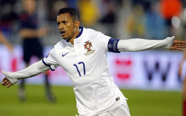 Portugal's forward Nani celebrates after scoring a goal during the Euro 2016 qualifying match against Serbia at the FK Partizan Stadium in Belgrade, on October 11, 2015. (AFP Photo) Portugal's forward Nani celebrates after scoring a goal during the Euro 2016 qualifying match against Serbia at the FK Partizan Stadium in Belgrade, on October 11, 2015. (AFP Photo)
