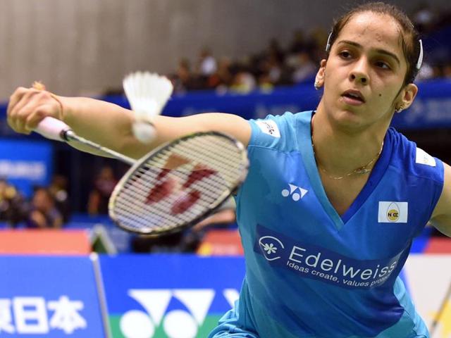 Saina Nehwal hits a return against Minatsu Mitani of Japan during their second round match at the Japan Open Super Series event in Tokyo, on September 10, 2015. (AFP Photo) Saina Nehwal hits a return against Minatsu Mitani of Japan during their second round match at the Japan Open Super Series event in Tokyo, on September 10, 2015. (AFP Photo)