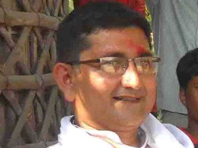 Ranjeet Nirguni is the BJP candidate from the Sarairanjan constituency; has been fielded against Vijay Kumar Choudhary. (HT Photo)