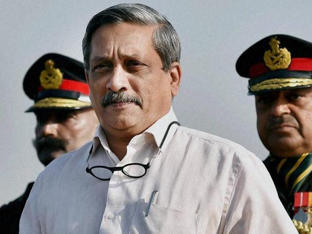 Defence Minister Manohar Parrikar inspects the guard of honour during the Territorial Army Day parade in New Delhi, on October 9, 2015.(PTI Photo) Defence Minister Manohar Parrikar inspects the guard of honour during the Territorial Army Day parade in New Delhi, on October 9, 2015.(PTI Photo)