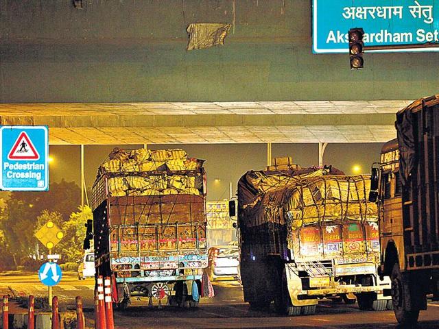 The Supreme court imposed ‘Environment Compensation Charge’ underwhich light duty vehicles would have to pay Rs 700 and three-axle vehicles Rs 1,300 for entering Delhi. The Supreme court imposed ‘Environment Compensation Charge’ underwhich light duty vehicles would have to pay Rs 700 and three-axle vehicles Rs 1,300 for entering Delhi.