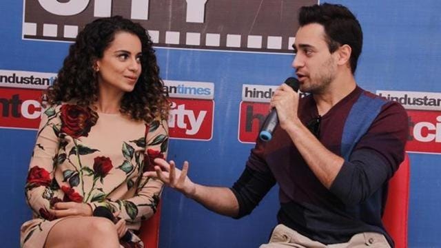 Kangana, Imran at the HT House in Delhi. (HT) Kangana, Imran at the HT House in Delhi. (HT)