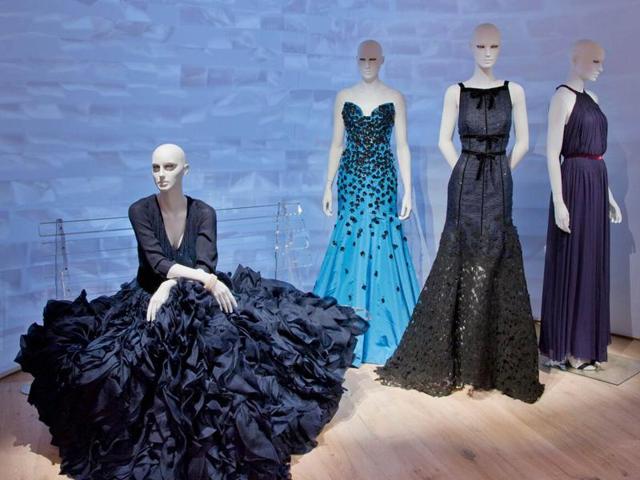 Gowns designed by the late Oscar de la Renta are on display at the new museum on the Atlanta campus of the Savannah College of Art and Design. The museum's opening exhibition shows more than 80 designs by de la Renta. (AP)
