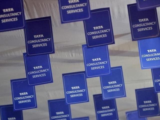 Logos of Tata Consultancy Services (TCS) are displayed at the venue of the annual general meeting of the software services provider in Mumbai in 2012. (Reuters) Logos of Tata Consultancy Services (TCS) are displayed at the venue of the annual general meeting of the software services provider in Mumbai in 2012. (Reuters)