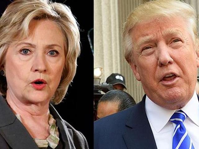 A combination photograph of US presidential election frontrunners Hilary Clinton and Donald Trump. (Agencies) A combination photograph of US presidential election frontrunners Hilary Clinton and Donald Trump. (Agencies)