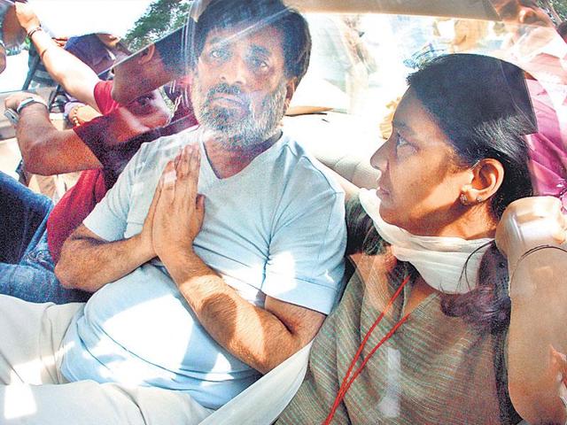 Rajesh and Nupur Talwar in Ghaziabad, Uttar Pradesh. (HT File Photo) Rajesh and Nupur Talwar in Ghaziabad, Uttar Pradesh. (HT File Photo)