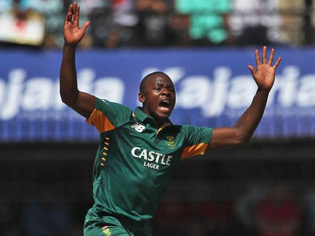 South Africa’s Kagiso Rabada appeals for a wicket. (AP Photo)