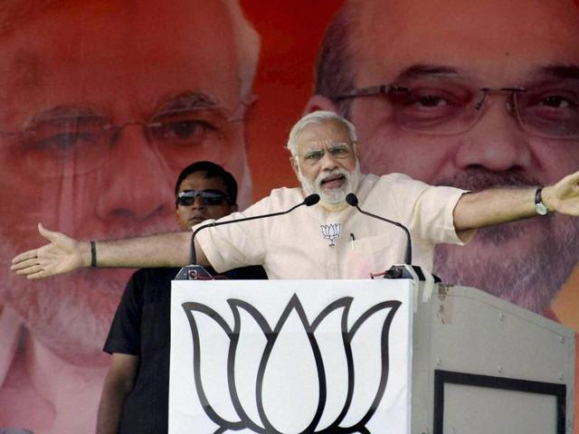 File photo of Prime Minister Narendra Modi addressing an election rally in Bihar. (PTI) File photo of Prime Minister Narendra Modi addressing an election rally in Bihar. (PTI)