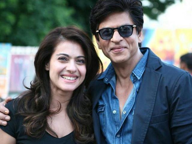 Kajol and Shah Rukh on the sets of Dilwale. The couple will be together on the silver screen after a long gap in this Rohit Shetty film.