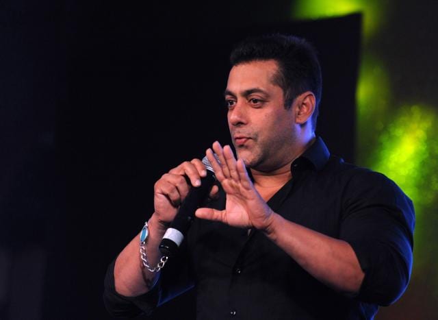 Salman Khan speaks onstage during a promotional event in Mumbai on late October 2, 2015. (AFP Photo) Salman Khan speaks onstage during a promotional event in Mumbai on late October 2, 2015. (AFP Photo)