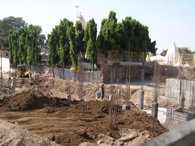 The project has faced severe criticism from conservationists and temple priests who said the trenching was a big risk for the age-old temple structure. (HT photo) The project has faced severe criticism from conservationists and temple priests who said the trenching was a big risk for the age-old temple structure. (HT photo)