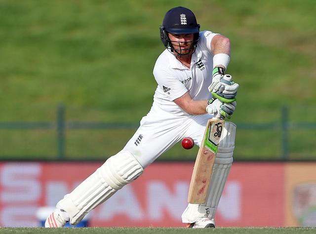 England batsman Ian Bell in action during the fourth day of the first test match against Pakistan . (AP Photo)