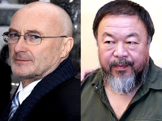 Rockstars and crazy artists: Phil Collins and Al Weiwei. (Shutterstock) Rockstars and crazy artists: Phil Collins and Al Weiwei. (Shutterstock)