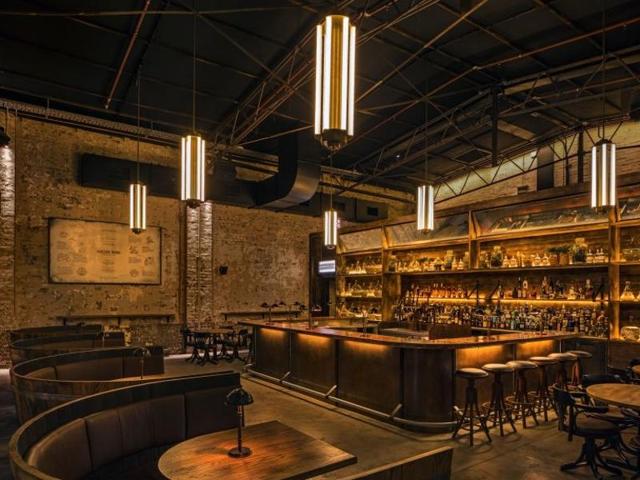 Boasting an industrial-chic decor, the bar is located not far from the distillery and serves top-shelf spirits, beer and wine. (AFP)