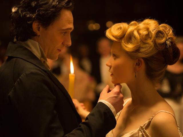 This photo provided by Legendary Pictures and Universal Pictures shows Jessica Chastain as Lady Lucille Sharpe in a still from Crimson Peak. (AP Photo) This photo provided by Legendary Pictures and Universal Pictures shows Jessica Chastain as Lady Lucille Sharpe in a still from Crimson Peak. (AP Photo)