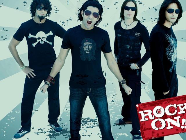 Purab Kohli, Farhan Akhtar, Luke Kenny and Arjun Rampal in Rock On!!