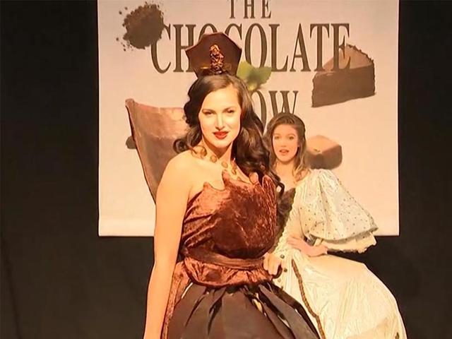 <p>In celebration of the U.K.'s national chocolate week, models took to the runway in London Friday for a special chocolate fashion show.</p><p>Ensembles designed by chocolatiers Aneesh Popat, Anita Thakker, Lucie Bennett and Laurent Pratt were among those featured at the event.</p><p>Bennett and Pratt created an outfit inspired by the fairy tale character Maleficent, while Thakker opted for an edible haute couture style dress.</p><p>National chocolate week ends on Sunday, 18 October.</p>