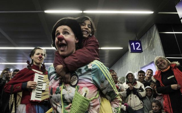 The project came from Red Nose Clowndoctors, a charity sending clowns into Austrian hospitals to cheer up patients since 1994 and now active in 10 countries. (AFP Photo) The project came from Red Nose Clowndoctors, a charity sending clowns into Austrian hospitals to cheer up patients since 1994 and now active in 10 countries. (AFP Photo)