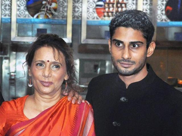 Smita Patil’s son Pratiek Babbar with Anita Deshmukh, the actor’s sister, attended the launch of her biography. (PTI)