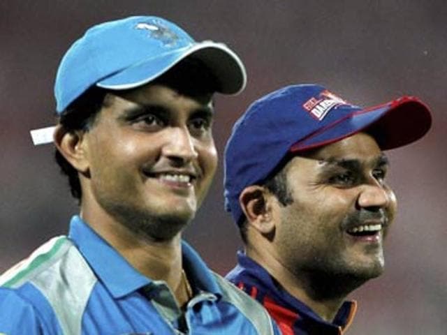 Sourav Ganguly and Virender Sehwag during IPL. (PTI File Photo) Sourav Ganguly and Virender Sehwag during IPL. (PTI File Photo)