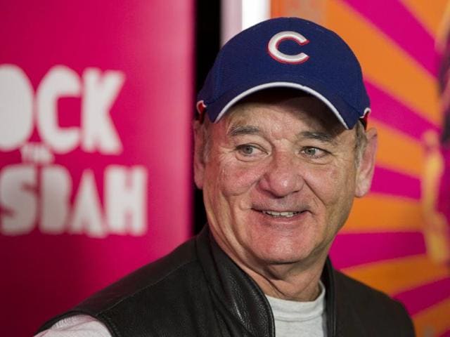 Cast member Bill Murray arrives for the premiere of the film Rock the Kasbah in New York. (REUTERS)