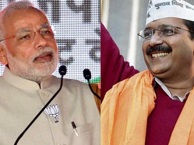 A combination photo of Prime Minister Narendra Modi and Delhi CM Arvind Kejriwal.(Photos: PTI and AFP)