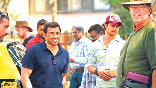 Sunny Deol and Dan Bradley on the sets of Ghayal Once Again. Sunny Deol and Dan Bradley on the sets of Ghayal Once Again.