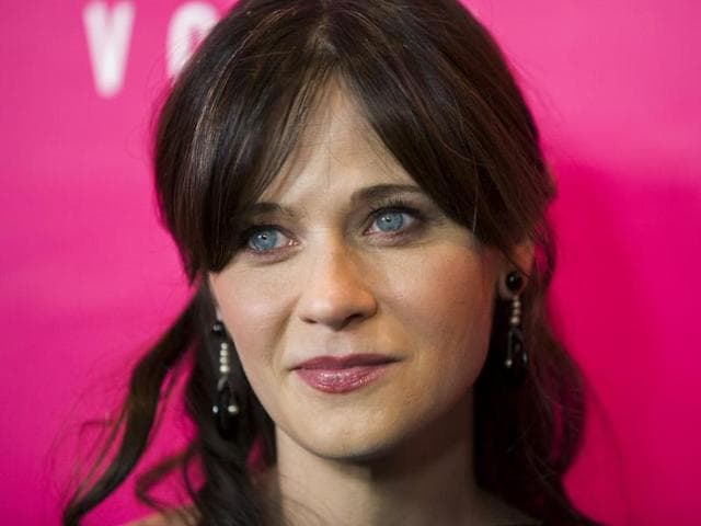 Zooey Deschanel arrives for the premiere of the film Rock the Kasbah in New York. (REUTERS)