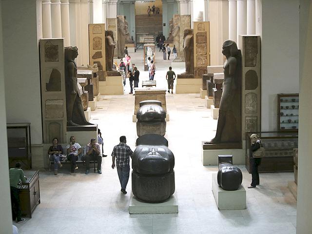 King Tut’s golden mask was accidentally damaged when some museum workers brushed against it, causing the beard to fall off. (Reuters) King Tut’s golden mask was accidentally damaged when some museum workers brushed against it, causing the beard to fall off. (Reuters)