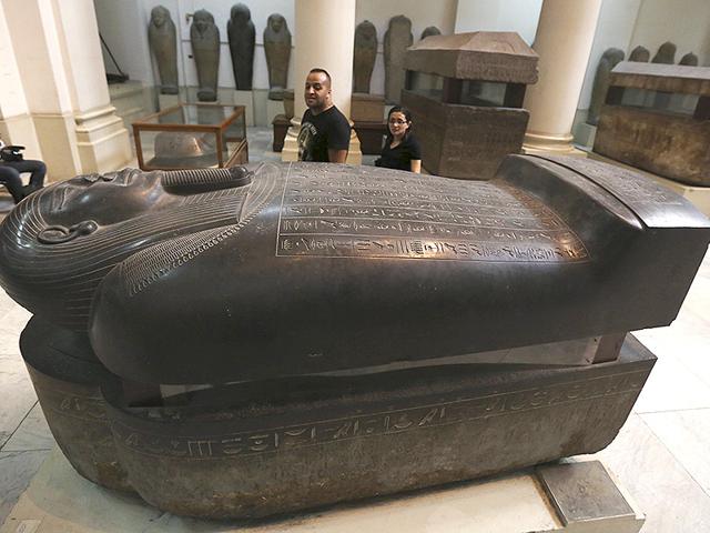 The workers then tried to fix the beard using locally available glue, leaving visible marks on the famous mask. (Reuters) The workers then tried to fix the beard using locally available glue, leaving visible marks on the famous mask. (Reuters)