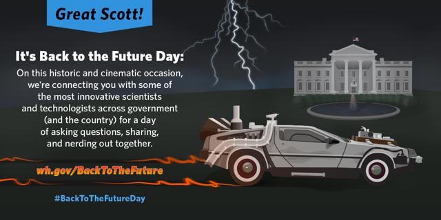 The White House gets in on some Back to the Future action (The White House) The White House gets in on some Back to the Future action (The White House)