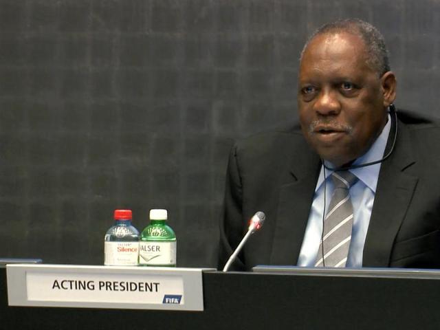 Fifa’s acting president Issa Hayatou at an extraordinary executive committee meeting at the football’s world body headquarters in Zurich, on October 20, 2015.(AFP Photo) Fifa’s acting president Issa Hayatou at an extraordinary executive committee meeting at the football’s world body headquarters in Zurich, on October 20, 2015.(AFP Photo)