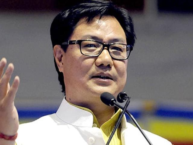 Minister of state for home affairs Kiren Rijiju (Sonu Mehta/HT File Photo) Minister of state for home affairs Kiren Rijiju (Sonu Mehta/HT File Photo)