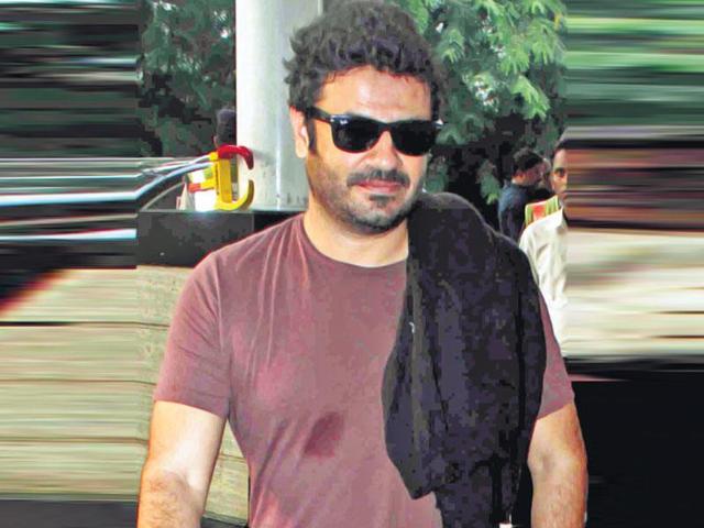 Vikas Bahl spotted at Mumbai airport. (shakti yadav)