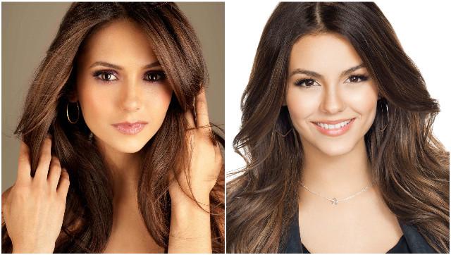 Nina Dobrev and Victoria Justice, @celebritiies